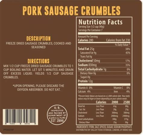 My trail company has many best choice products which help you choose it here! Freeze Dried Meats | Valley Food Storage | Sausage ...