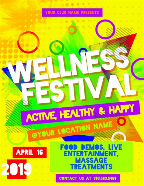 Wellness Festival Flyer Template Postermywall