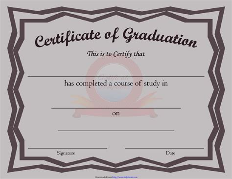 Graduation Certificate Template Brown Download Printable Pdf