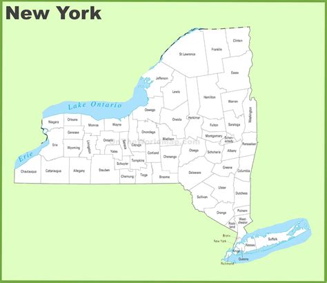 Map Of New York State Map Of Usa United States Maps