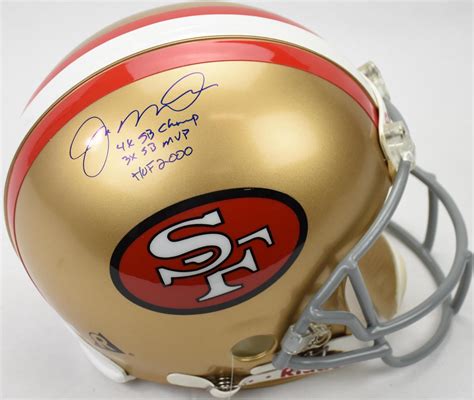Joe Montana Signed Inscribed Full Size 49ers Helmet
