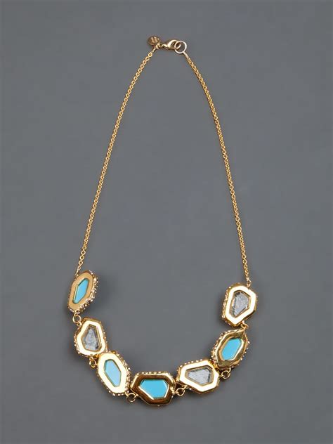Alexis Bittar Crystal Necklace In Gold Metallic Lyst