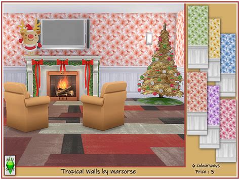 Tropical Walls By Marcorse At Tsr Sims 4 Updates