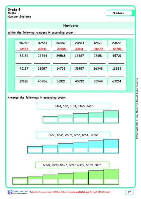 Descending Order Math Worksheets Mathsdiarycom Ordering Numbers