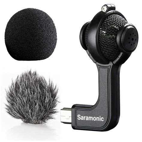 Saramonic G Mic Stereo Ball Microphone With Foam And Furry Windscreens