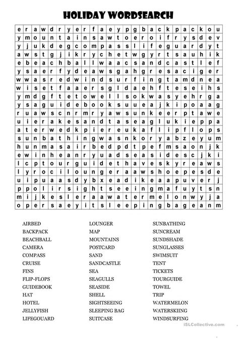Winter Holiday Word Search Printable Word Search Printable