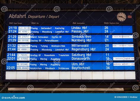 Train Departures Timetable Editorial Image 89096030