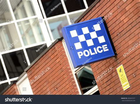 Police Station Sign Stock Photo 205097377 Shutterstock