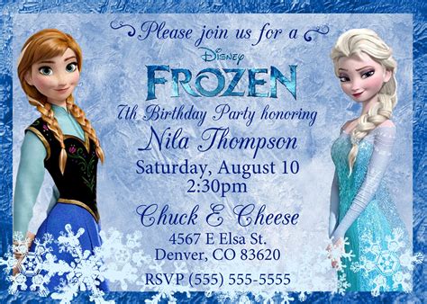 Frozen Birthday Invitations Online Free
