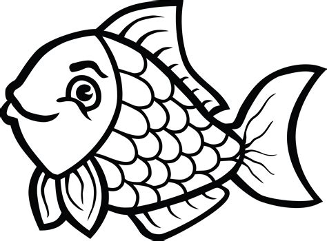 Black And White Fish Drawing At Explore Collection