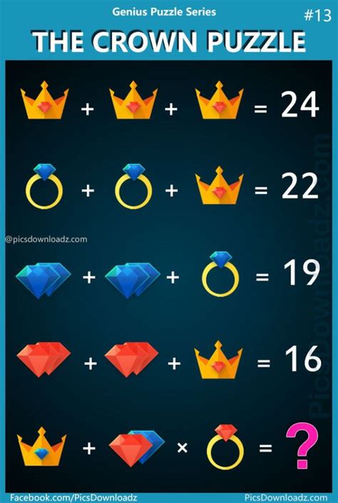Here, you will find different kinds of puzzles which are challenging and fun. The Crown Puzzle: Genius Puzzle Series #13 - Viral Logic ...