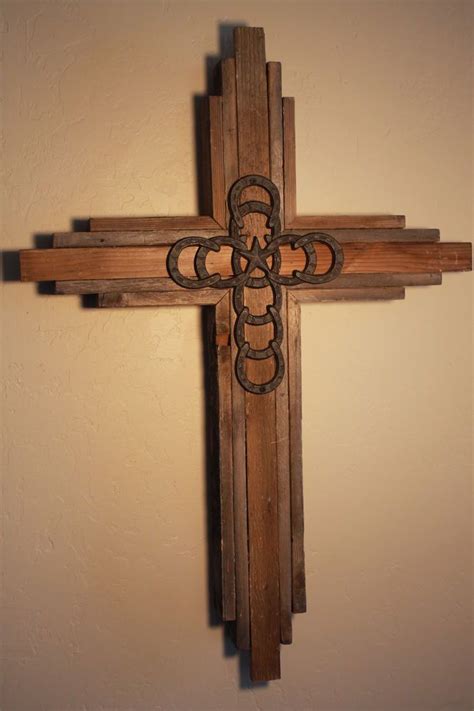 Large Wooden Rustic Wall Cross From Reclaimed Wood