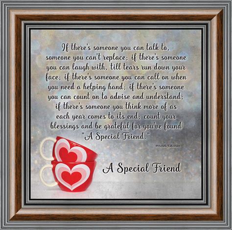 A Special Friend Picture Framed Poem About Friendship for Best Friend or Special Family Member ...