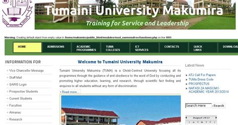 List Of Programmes Offered By Tumaini University Makumira Tuma Arusha