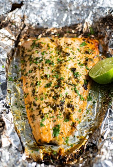 Baked Salmon With Cilantro And Lime Is A Tangy Mexican Inspired Salmon