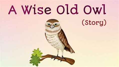 The Wise Old Owl Short Story For Kids Moral Story In English