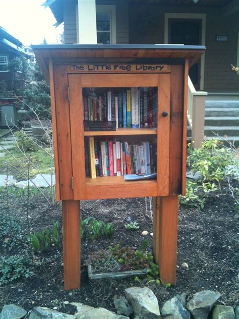 By no means can little free libraries be compared to public libraries, which are irreplaceable (irreplaceable!) centers of knowledge and innovative community programming. Free library in front of NE Portland house. I would love to do something like this. On the ...