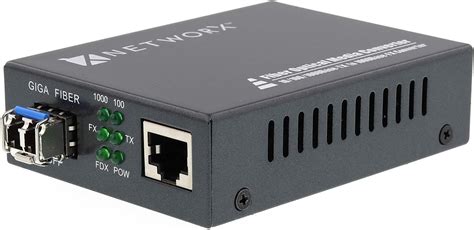 Networx Gigabit Ethernet Fiber Media Converter Utp To 1000base Lx Lc Singlemode 20km