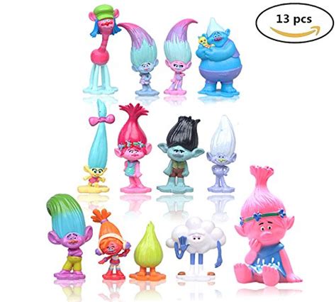 Max Fun Set Of 13pcs Trolls Dolls 3 6cm Tall Movie Trolls Action Figures Cake Toppers Nomaaro