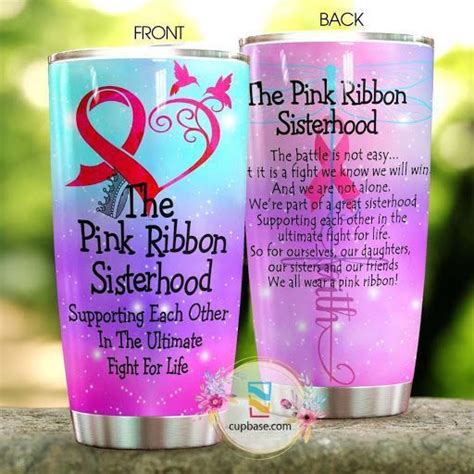 The Pink Ribbon Sisterhood Tumbler V14d3 Tmarc Tee