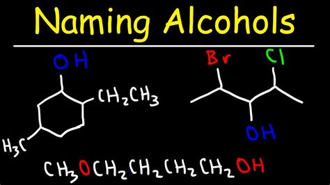 Naming Alcohols Iupac Nomenclature Youtube