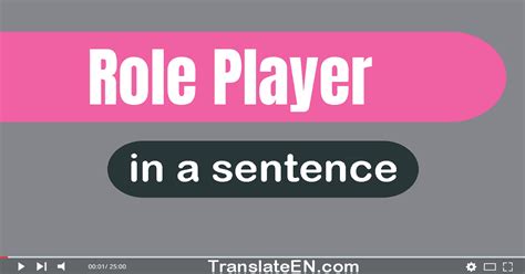 Use Role Player In A Sentence