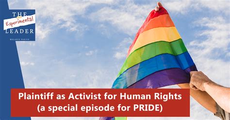 Plaintiff As Activist For Human Rights A Special Episode For Pride Melanie Parish Mcc