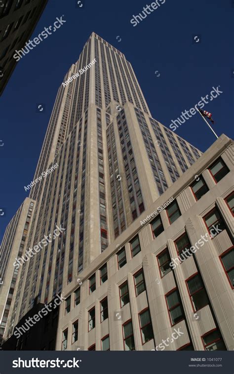 View Of The Empire State Building From Ground Level Stock