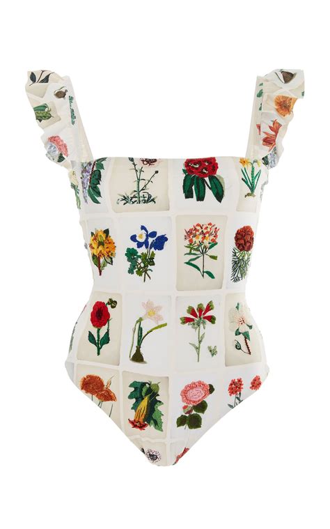 Nativa Printed Ruffled One Piece Swimsuit In 2019 Swimsuits One
