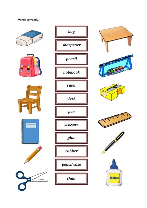 Classroom Objects Online Exercise For Grade 1 You Can Do The Exercises