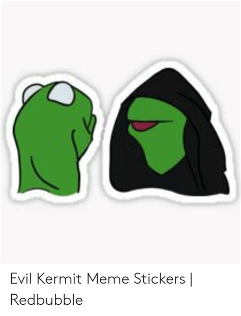 Evil Kermit Meme Stickers Redbubble Meme On Meme