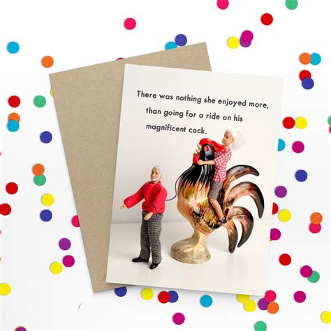 Funny Cock Ride Card By Bold And Bright