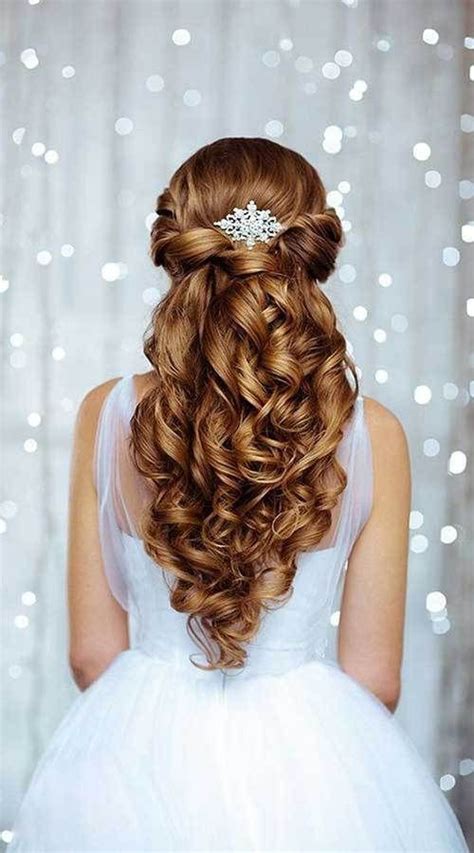 25 Elegant Half Updo Wedding Hairstyles Frisuren Hochzeitsfrisuren
