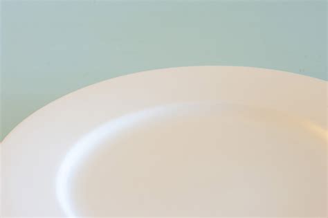 Partial View Of An Empty Clean White Dinner Plate Free Stock Image