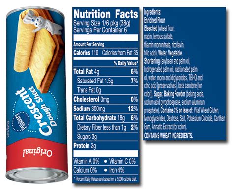 35 Pillsbury Crescent Rolls Ingredients Label Labels For You