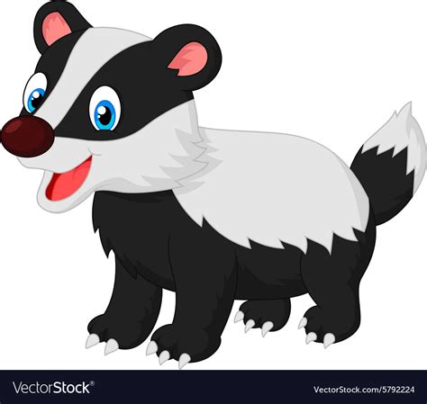 Cartoon Animal Badger Royalty Free Vector Image