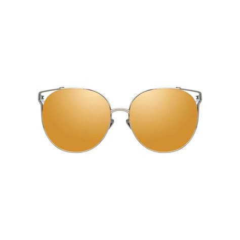linda farrow joanna oversized sunglasses in white gold and silver lfl996c2sun linda farrow