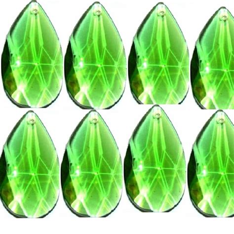 10 Crystal Tear Drop LOT Suncatcher CHANDELIER Prism Faceted 2 50mm