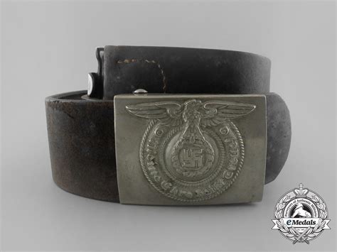 A Waffen Ss Emncos Belt And Belt Buckle By Overhoff And Cie Emedals