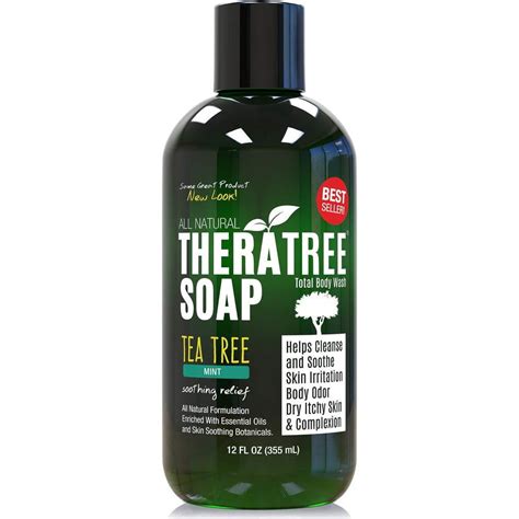 Theratree Tea Tree Oil Soap With Neem Oil 12oz Helps Skin