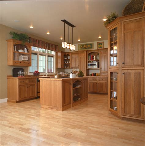 Craftsman Style Kitchen Shown With Hickory Wood This Was A Parade Of