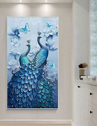 Diamond Painting Full Drill Beautiful Peacock Diy Arts Craft For Home