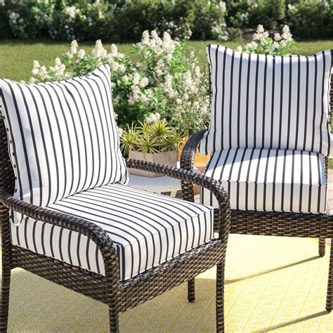 Each stool is made by a team of highly skilled craftsmen who specialize in a kind of wire weaving that's been passed along from. Mercer41 Whitten Stripe Indoor/Outdoor Sunbrella Lounge ...