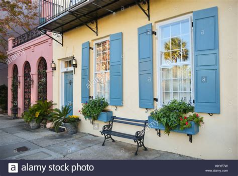 Rainbow Row In Downtown Charleston South Carolina Usa Stock Photo Alamy