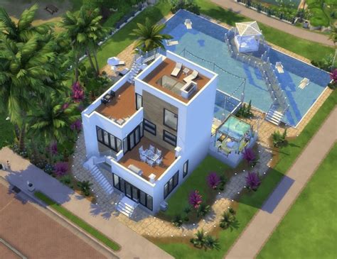 Modern The Sims 4 House Bigbear0708 Sims House Sims 4 Houses Sims