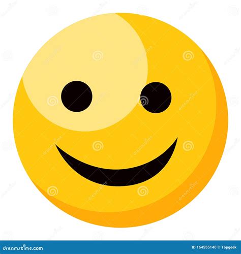 Yellow Smiling Happy Face Emoji Isolated Vector Stock Vector