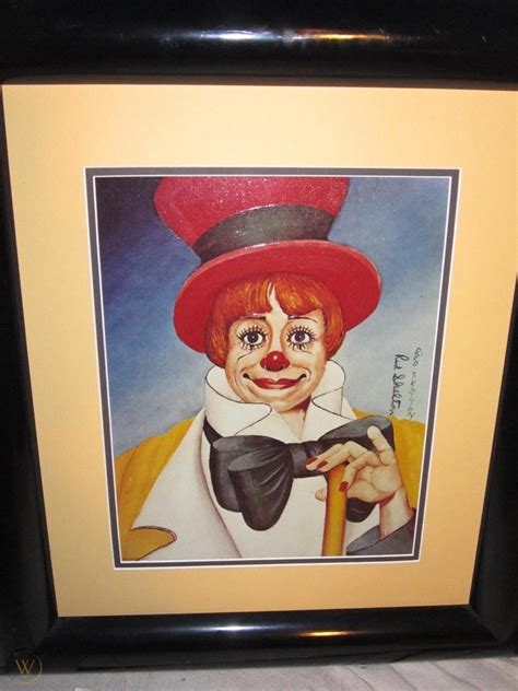 Red Skelton Carol Burnett Clown Signed Oil Litho Print On Canvas 5000
