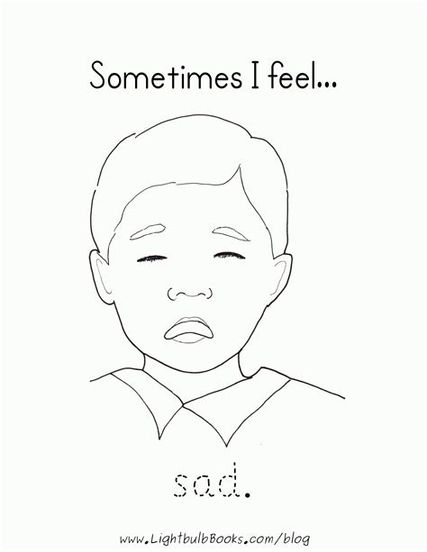 Sad Face Coloring Page Sketch Coloring Page