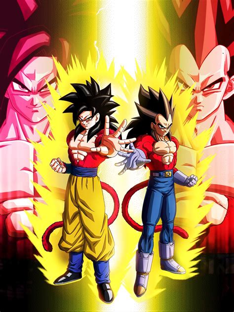 Dokkan Battles 4 Year Anniversarys Title Screen Super Saiyan 4 Goku