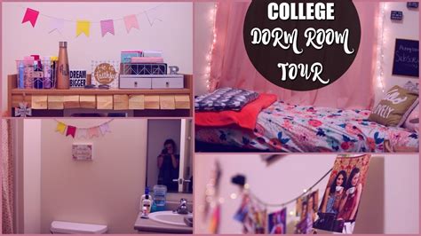 College Dorm Room Tour 2018 Bedroom Bathroom And Living Room Youtube